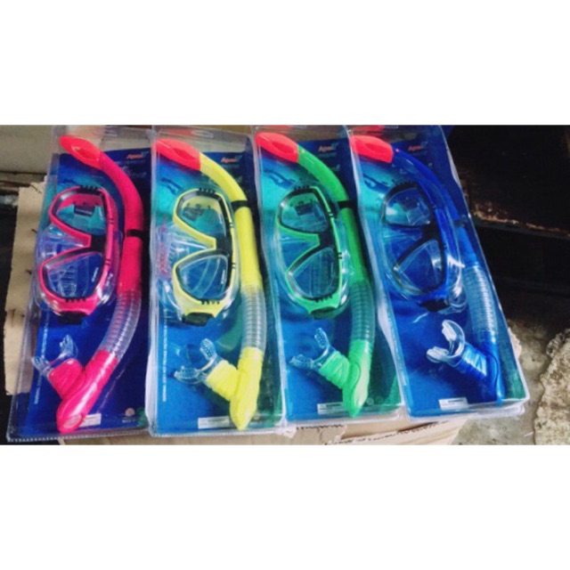 Maskand Snorkel แว่นตาหน้ากากสน๊อกเกีลดำน้ำสำเด็ก(มี4สี)