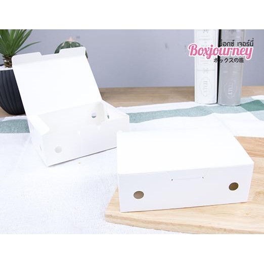 Boxjourney กล่องใส่ไก่ทอด สีขาว/สีคราฟท์ (50 ใบ/แพค) - รูปที่ 5