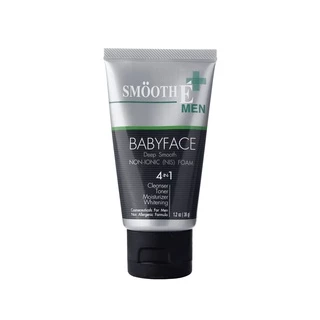 Smooth E โฟมล้างหน้าสำหรับผู้ชาย สูตรไม่มีฟอง For men Foam 4 Oz. ลดความมัน ทำความสะอาดครบจบ ในหลอดเดียว สมูทอี [แพ็ค 3]