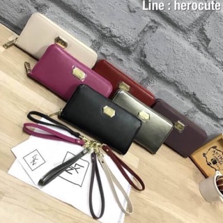 LYN HEX METAL ZIP LONG WALLET ของแท้ ราคาถูก