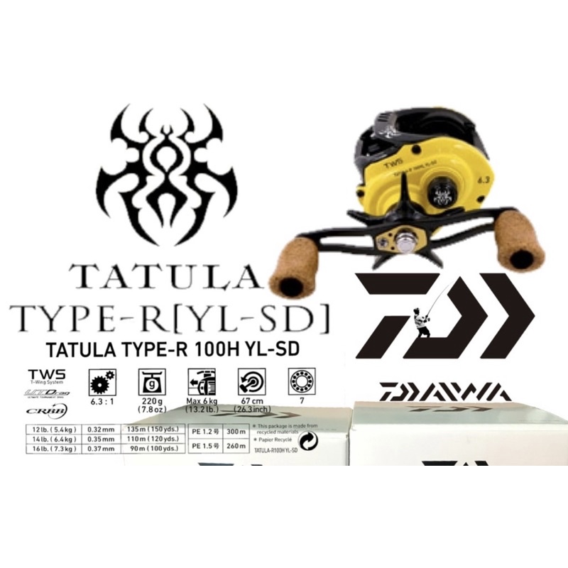 รอกหยดน้ำ DAIWA TATULA TYPE-R#L Yellow