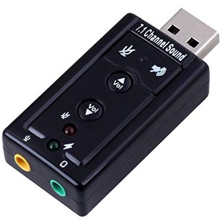 USB Sound Adapter 7.1 Channel ยูเอสบี ซาวด์ การ์ด ภายนอก ใช้งานง่ายเสียบแล้วใช้ได้เลย