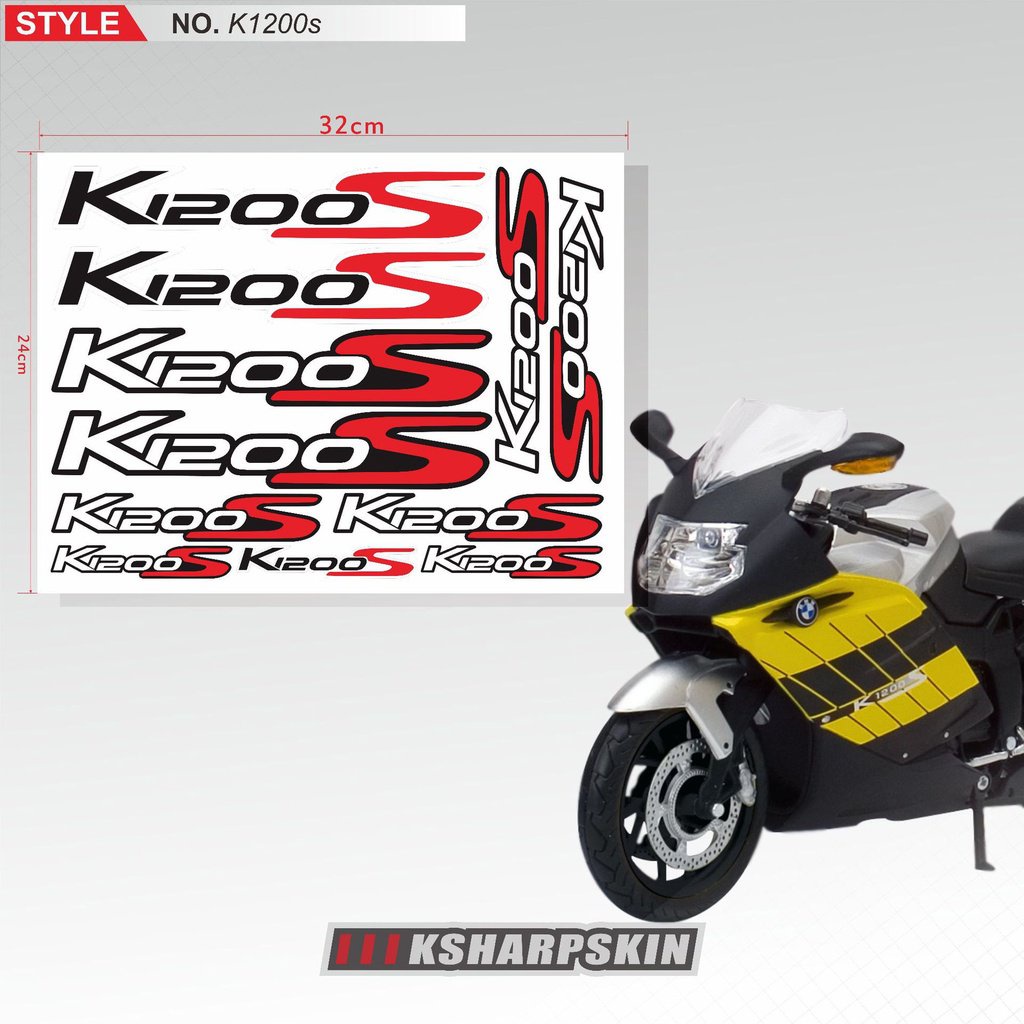BuDz For Bmw K1200S LOGO Helmet Stickers Reflective Body Decals Color ...