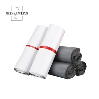 (5ใบ/10ใบ/20ใบ) ถุงไปรษณีย์ เนื้อพลาสติก PE กันน้ำ สำหรับส่งพัสดุ สีขาว/สีเทา หลายขนาด