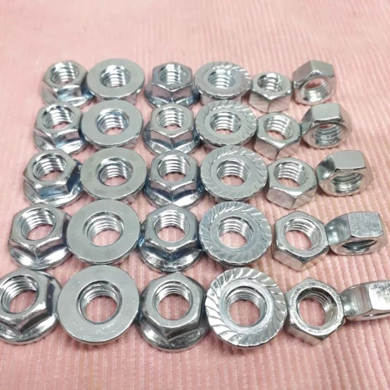 น็อตตัวเมียเบอร์12(M8×1.25)(1ถุง30ตัว)(ธรรมดา10จานจักร10จานเรียบ10) ราคา ถูกที่สุด ดีลบีเคเค แกลเลอรีภาพที่ 3