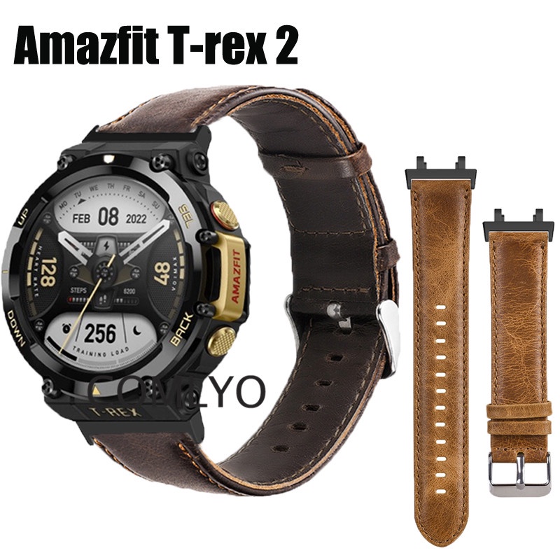 For Amazfit T-rex 2 T rex 2 สายนาฬิกาข้อมือสมาร์ทวอทช์ หนังแท้ สําหรับผู้หญิง และผู้ชาย สําหรับ