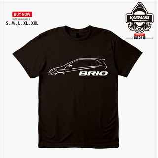 เสื้อผ้าผชเสื้อยืด พิมพ์ลายรถยนต์ Honda Brio Karimake UNNA สําหรับผู้ชายS-5XL