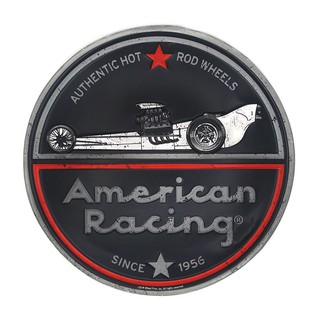 ป้ายสังกะสีวินเทจ American Racing (ปั๊มนูน)