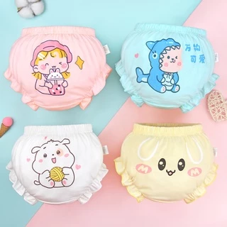 Adabaobao® ᵗʰ ชุดชั้นใน กางเกงผ้าอ้อม พิมพ์ลายจุด น่ารัก สำหรับเด็กผู้หญิงอายุ 0-3 ปี