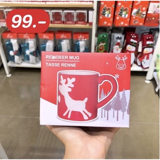 Miniso reindeer mug แก้วมักเทศกาลคริสต์มาส แบบ กวางเรนเดียร์