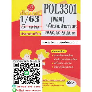 ข้อสอบชีทราม POL 3301  (PA 270 ) นโยบายสาธารณะ