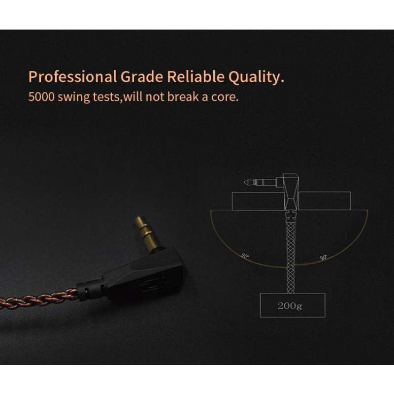 สายอัพเกรด KZ สายสีน้ำตาลแบบ สำหรับหูฟัง KZ ขั้วแบบ 2 Pin แบบBรุ่นที่ใช้ร่วมกันAS10，ZS10，ZSR，ZST，ES4，ES3，ED12，BA10 แบบCรุ่นที่ใช้ร่วมกันKZ-ZSN，ZSN PRO，ZS10 PRO，ZSX