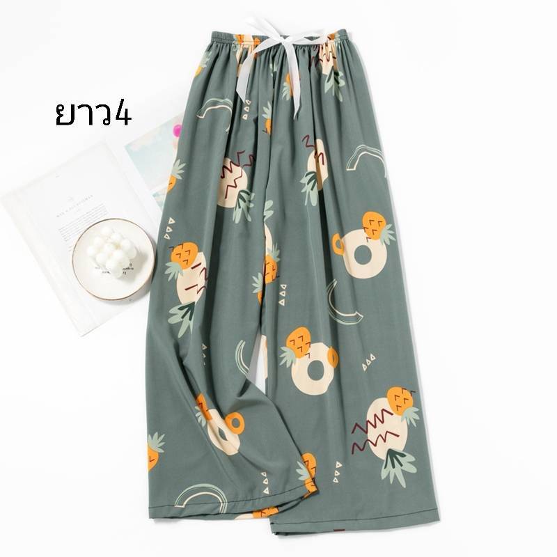 กางเกงผู้หญิง ขายาว ผ้าพริ้วใส่สบาย เอวยางยืด ไซส์ใหญ่ ราคาถูก รุ่นหญิงยาว - รูปที่ 6