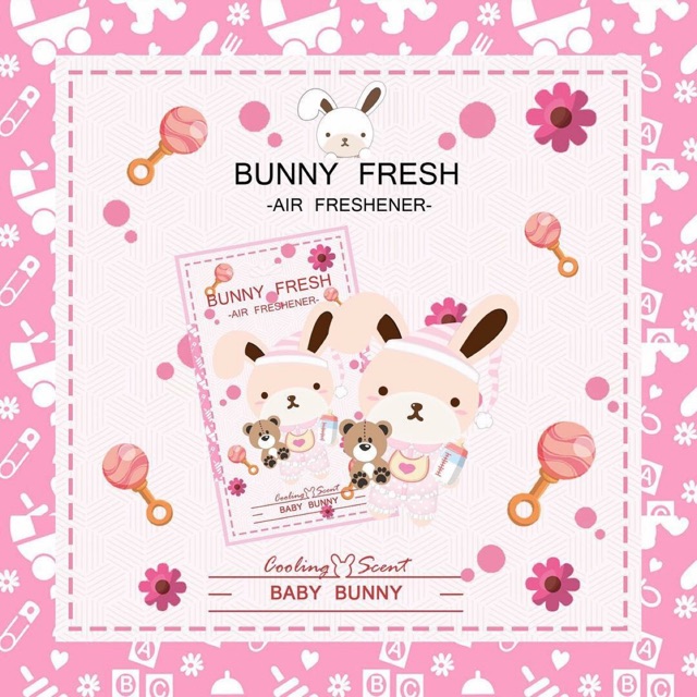 แผ่นน้ำหอม บันนี่เฟรช Bunnyfresh : Baby Bunny น้ำหอมกลิ่นแป้ง Baby Power แป้งเด็ก