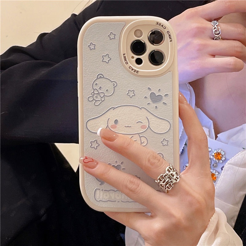การออกแบบทรงกลม Cartoon น่ารัก หมา เคสไอโฟน IPhone 12 13 11 Pro Max X Xs Max Xr 7 8 Plus เปลือกนิ่ม Ygg4