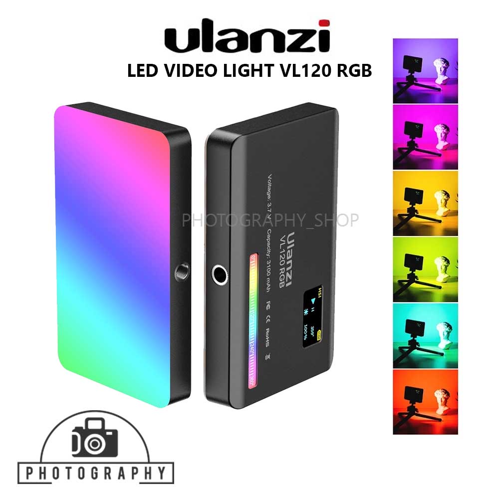 ULANZI LED VIDEO LIGHT VL120 RGB(SKU:2495) ไฟพกพา ไฟติดหัวกล้อง ไฟขนาดเล็ก ไฟ LED