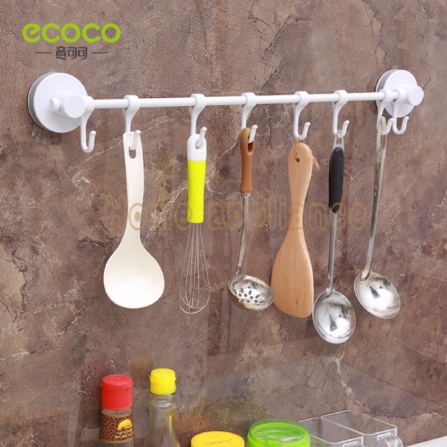 ECOCO  ราวตะขอแขวน ผ้า  ไม่ต้องเจาะผนัง E1504