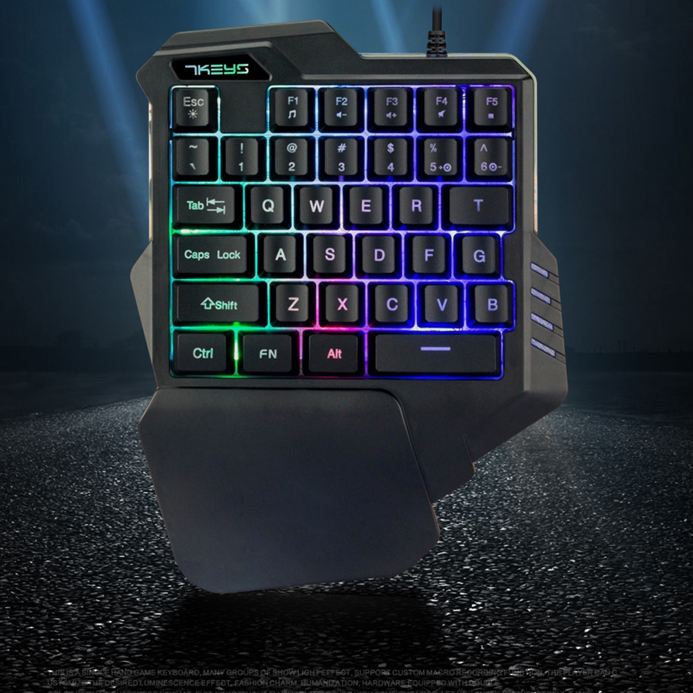 chronic☺G30 Wired Gaming Keypad LED Backlight 35 Keys One-handed ...