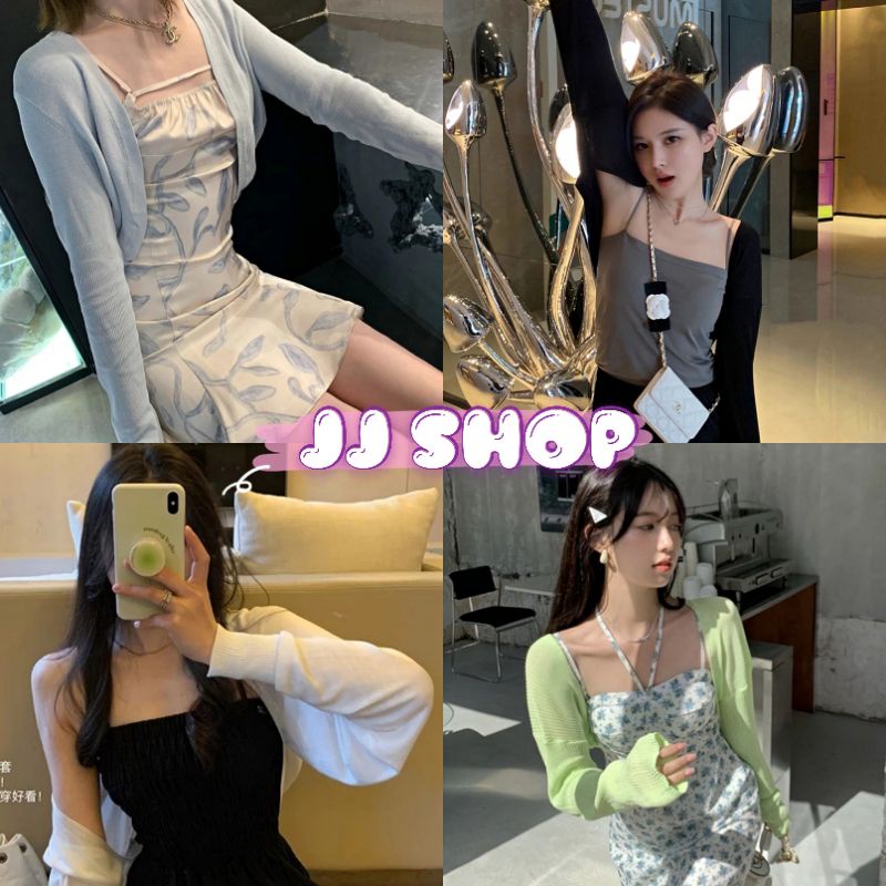 JJ Shop​ ​พร้อมส่ง เสื้อคลุมไหมพรม ใส่สบายผ้านิ่ม สไตล์​เกาหลี "7622"
