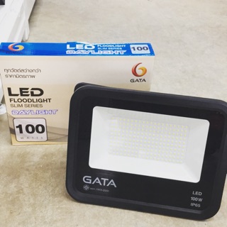 โคมฟลัดไลท์ โคมสปอตไลท์ LED GATA 100 wรุ่น slim series แสงขาว