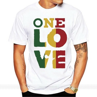 เสื้อยืดลําลอง แขนสั้น คอกลม พิมพ์ลาย One Love Rasta Reggae ทรงหลวม สวมใส่สบาย เหมาะกับของขวัญ สําหรับผู้ชายSize S-5XL