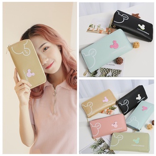 กระเป๋าสตางค์ใบยาว forever young สีพาสเทล ทูโทนLong young wallet, pastel two-tone color