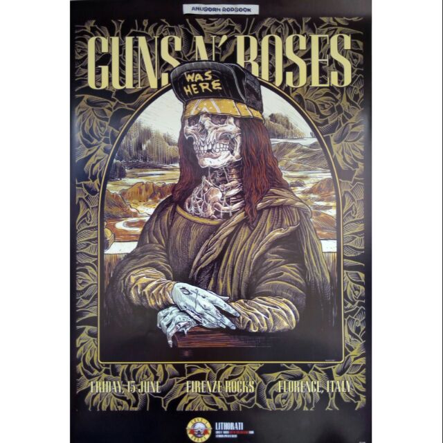 GUN 'N ROSE CONCERT IN ITALY POSTER