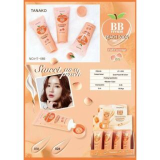 🔥ขายยกกล่อง 12 หลอด🔥TANAKO BB CREAM PEACH