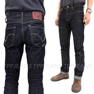 ForLiFE VIntage DarkBlue Raw Denim Selvedge16oz. ผ้าดิบริมแดงสีดาร์คบลู Size 28-38 รับชำระปลายทางครับ