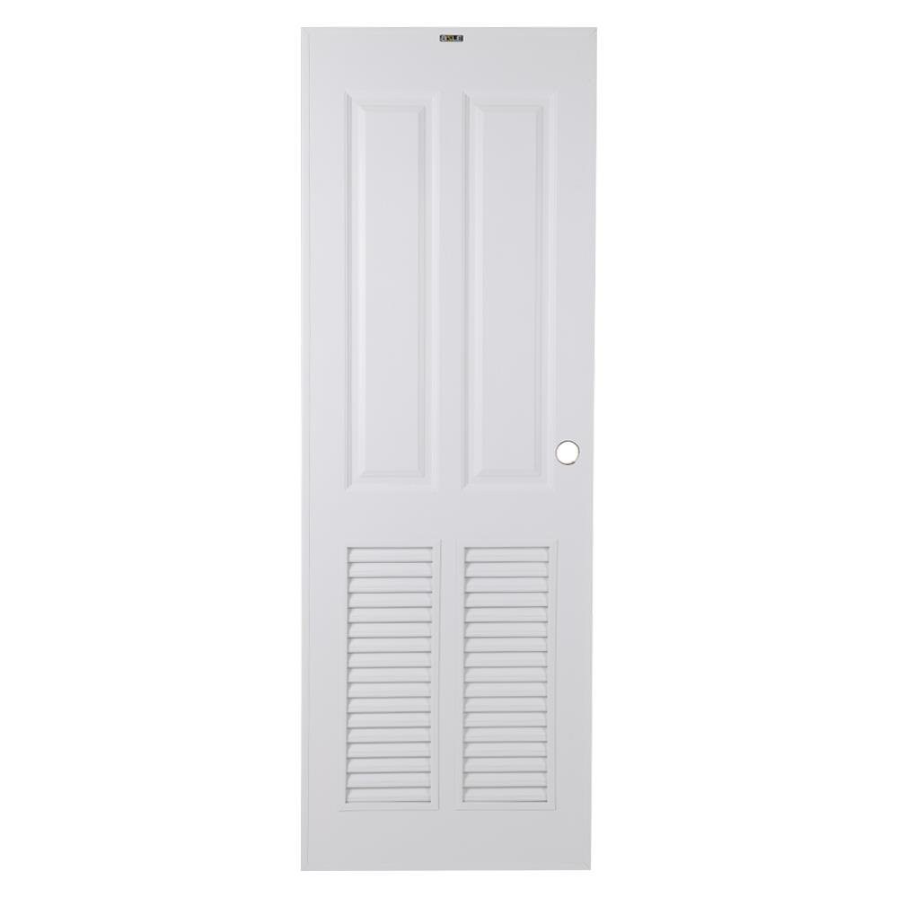 ประตูห้องน้ำ ประตูห้องน้ำ UPVC AZLE PSW4 ลูกฟัก-เกล็ด 70x200 ซม. สีขาว ประตู วงกบ ประตู หน้าต่าง DOOR AZLE PSW4 PANEL-LO
