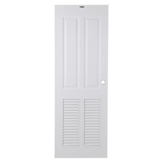 Bathroom door DOOR AZLE PSW4 PANEL-LOUVER 70X200CM UPVC WHITE Door frame Door window ประตูห้องน้ำ ประตูห้องน้ำ UPVC AZLE