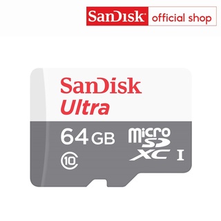 ราคาSanDisk Ultra microSDXC UHS-I Class10 ความจุ 64GB (SDSQUNR-064G-GN3MN, Micro SD) ความเร็ว 100MB/s