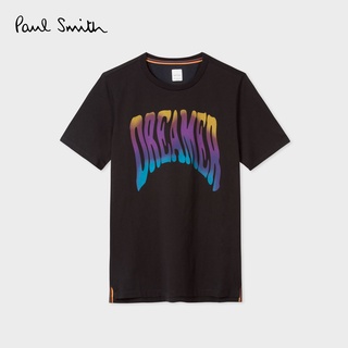 เสื้อยืด คอกลม พิมพ์ลาย Paul Smith สีดํา สําหรับผู้ชาย