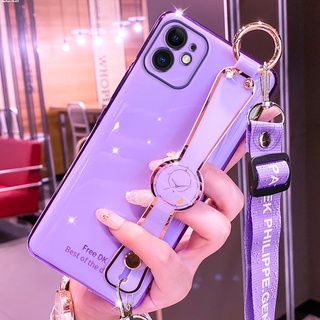 เคสไอโฟน iPhone 13 12 11 Pro XS Max XR 7 8 6s 6 Plus SE 2020 ด้วยเชือกเส้นเล็กแบบถอดได้แฟชั่นหรูหราพรีเมี่ยมสาวและเคสโทรศัพท์แบบอ่อนสายรัดข้อมือสวยบาง | DK