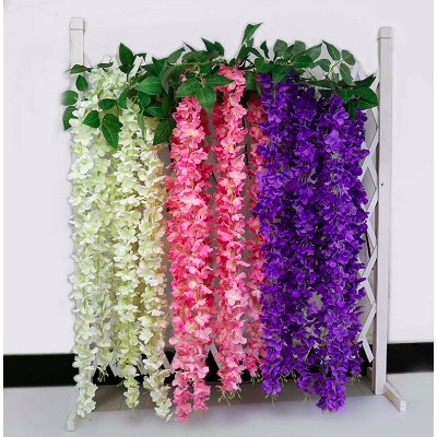 Home Furniture Diy Artificial Silk Fake Flower Garland Vine