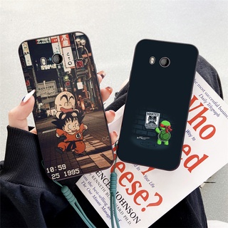 เคสโทรศัพท์มือถือ ลายการ์ตูนดราก้อนบอล ปิกาจู พร้อมสายคล้อง สําหรับ HTC U11 U12 Life Plus U11Life U12Plus
