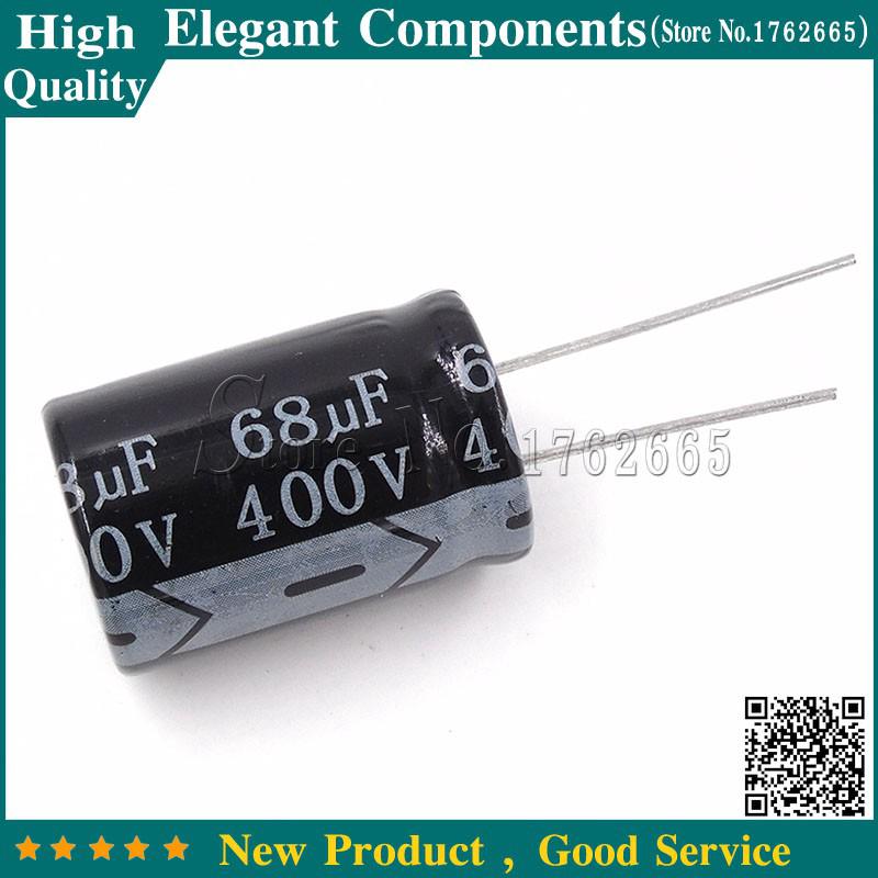 5PCS 400V 68UF 68UF 400V Electrolytic Capacitor Size 16*25MM 400 V / 68 UF Alumi