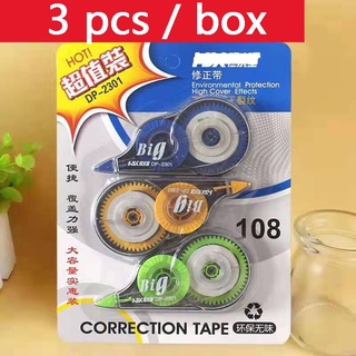 3 pcs/box Transparent Correction Tape Student Large Capacity Correction Tape school supplies cute school supplies kawaii office