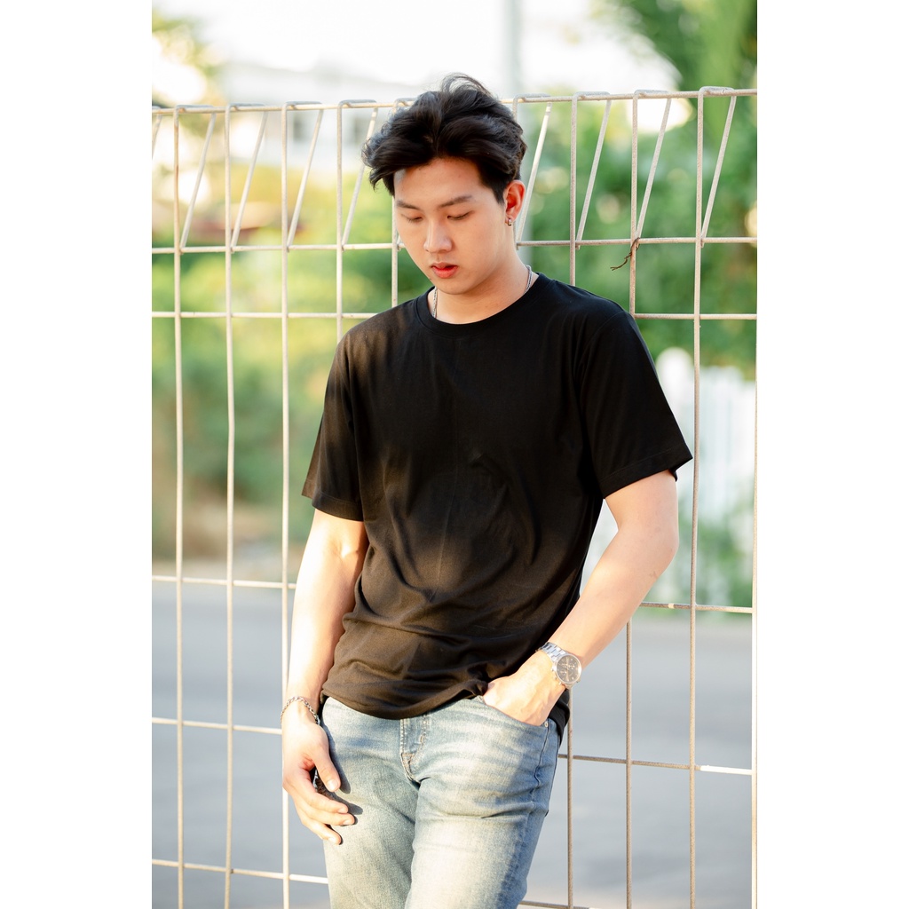 เสื้อยืดแขนสั้น คอกลม สีดำ - รูปที่ 3