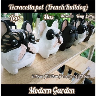 NewProduct📢 🖐🏻งานHand Made🖐🏻 เก๋ไก๋ไม่ซ้ำใคร กับ 🐶Terracotta pot (French Bulldog)❗อ่านก่อนสั่ง❗