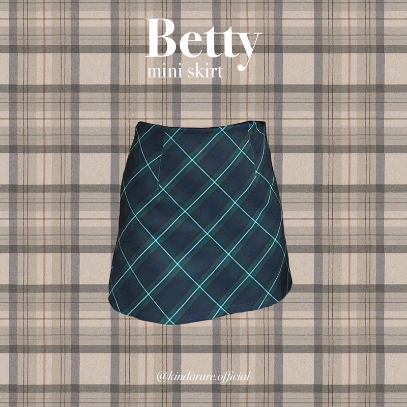 KINDARARE Betty mini skirt (พร้อมส่ง) (กระโปรงลายสก็อตรุ่นใหม่)