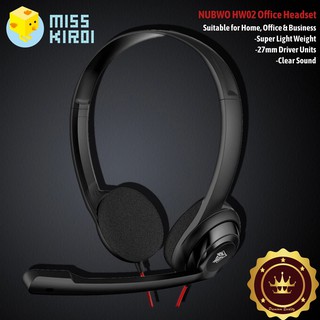 NUBWO รุ่น HW02 Headset หูฟังแบบครอบหู for Office Business for Zoom Skype Light Weight แฟนเทค แบบครอบหัว มีไมโครโฟน