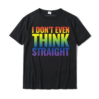 T-shirt  Lyzh Gay LGBTQ เสื้อยืดลําลอง ผ้าฝ้าย แขนสั้น พิมพ์ลาย I Dont Think ทรงตรง สําหรับผู้ชายS-5XL