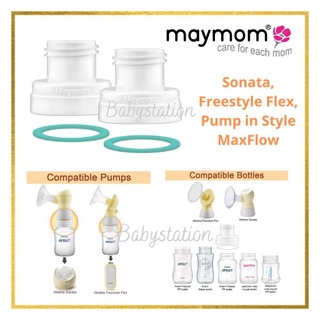 ตัวแปลงขวดสำหรับ Sonata, Freestyle Flex, Pump in Style MaxFlow ใช้กับขวดคอกว้าง Avent Spectra Maymom