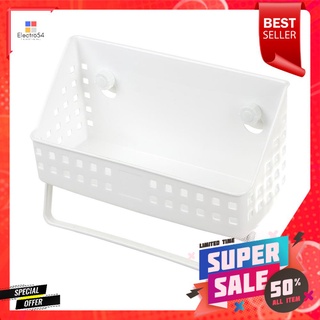 ตะกร้าแขวนติดผนังสูญญากาศ R1820 สีขาว KECHPLASTIC BASKET WITH SUCTION CUP R1820 WHITE