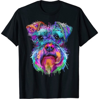 เสื้อยืด พิมพ์ลาย Schnauzer Dog น่ารัก