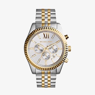 Michael Kors นาฬิกาข้อมือผู้ชาย รุ่น MK8344 Lexington Chronograph White Dial - Multi-color