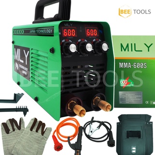 MILY ตู้เชื่อม Inverter ตู้เชื่อมไฟฟ้า เครื่องเชื่อม IGBT MMA-600S รุ่นใหม่ สีเขียว 2 หน้าจอ 3 ปุ่ม Upgrade Edition