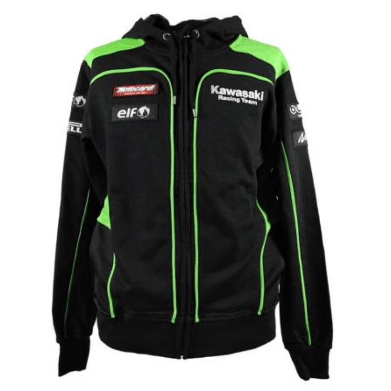 MOTO GP เสื้อฮู้ดแจ็คเก็ต มีซิป พิมพ์ลาย Kawasaki