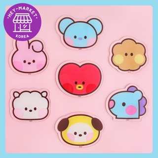 [BT21] ✨Bt21 ที่รองแก้ว อะคริลิค ขนาดเล็ก - ใบหน้า✨ ช้อนส้อม ห้องครัว ภายใน BTS Line Friends KOYA RJ SHOOKY MANG CHIMMY TATA COOKY